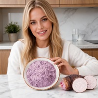 Poudre de Taro 100% Pure et Naturelle de Qualité Alimentaire, Extrait Herbal Soluble dans l'Eau pour Thé au Lait et Boissons Lactées, Conditionnement en Bouteille ou en Fût