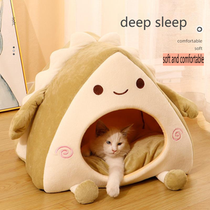 Cama para Gatos Plegable, Lavable, Ecológica y Cálida para Invierno, con Funda 100% Algodón para Mascotas Pequeñas - Product Image 2