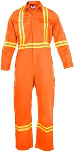 Combinaison Hi Vis résistante à la flamme <span class=keywords><strong>FR</strong></span> haute visibilité-88% C/12% N (<span class=keywords><strong>Medium</strong></span>, bleu marine) - Product Image 2