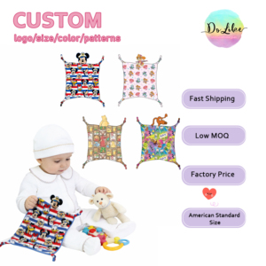 Loveys personnalisées en bambou Couvertures de sécurité pour bébés Lovey en bambou de caractère Produits de literie pour nouveau-nés - Product Image 1