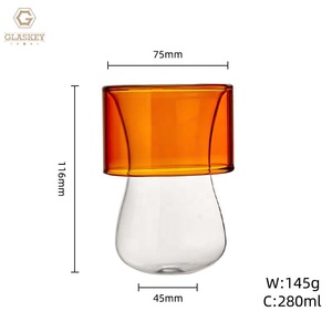 แก้วกาแฟแบบซ้อนได้แก้วกาแฟอาราบิกผนังสองชั้นแก้วกาแฟสไตล์อาหรับและชาแบบสร้างสรรค์ทำด้วยมือไม่เหมือนใคร - Product Image 5