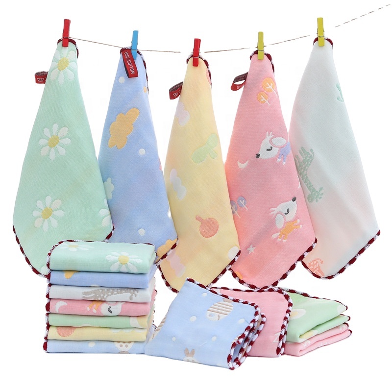 Быстросохнущий марлевый тканевый цветной Детский носовой платок с мягкой текстурой