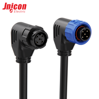 Connecteur M16 5 broches Push-Pull autobloquant 8A 125V IP67, fiche de câble moulée à angle droit pour capteur LED