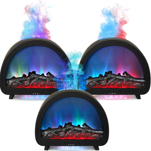 Scent Diffuser Machine <b>Humidifier</b> Portable <b>Humidifier</b> Flame Aroma Vaporizer Household Appliances Fireplace Diffuser - Product Image 1