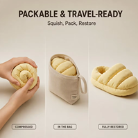 Nouveaux produits 2026 – Chaussons personnalisés en duvet et coton, style nuage, vente en gros pour femmes, chaussures d'hiver épaisses à plateforme pour intérieur et extérieur