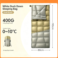Sac de couchage rectangulaire enveloppant pour adulte, léger et chaud, idéal pour le camping, la randonnée et les activités de plein air (5-15°C)