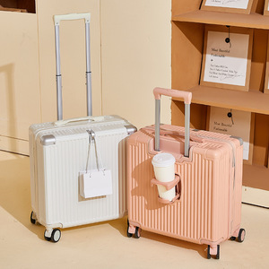20-inch small carry-on <b>suitcase</b>, lightweight women's trolley case, 18-inch universal wheel combination lock <b>suitcase</b>, men's - Product Image 3