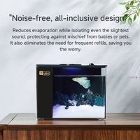 Aquarium intelligent rectangulaire de bureau en ABS acrylique pour poissons Betta avec lumière LED et filtre - 10 gallons, pour salon, emballage en carton