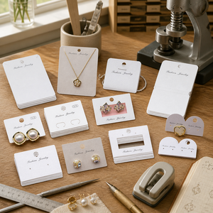 Tarjetas <span class=keywords><strong>de</strong></span> Exhibición <span class=keywords><strong>de</strong></span> Joyería <span class=keywords><strong>de</strong></span> Moda Impresas Personalizadas en Diversas Formas con Logotipo en Letra Cursiva para Kits <span class=keywords><strong>de</strong></span> Pedidos <span class=keywords><strong>de</strong></span> Tiendas Minoristas - Product Image 1