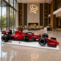 Patung Resin Mobil Formula 1 Skala 1:2, Model Pajangan Balap dengan Cat Otomotif Berkilau Tinggi, Mirip Asli, untuk Dalam/Luar Ruangan