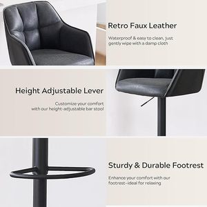 Sang trọng thanh ghế Câu Lạc Bộ thiết lập thanh phân cao trở lại chần chừ Ghế nhà bếp tùy biến truy cập - Product Image 5