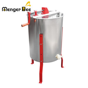 Extractor manual de miel, extractor giratorio de tambor de panal de acero inoxidable de 4 marcos, equipo de extracción de apicultura con manivela manual - Product Image 1