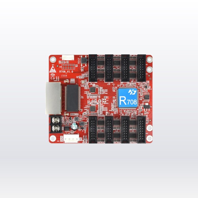 HUIDU HD-R708 R712 R716 Large Screen Conventional LED Panel Receiving Card R508T Work with HD-C16C C36C A3 HD-T901