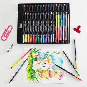 Crayons de couleur à base d'huile en bois noir de qualité artistique, mine épaisse de 4 mm, poignée triangulaire avec taille-<span class=keywords><strong>crayon</strong></span> en métal pour le <span class=keywords><strong>dessin</strong></span> professionnel - Product Image 5