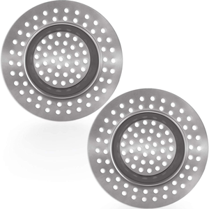 ที่กรองน้ำในห้องครัวทำจากสแตนเลส2แพ็คที่กรองผมที่กรองน้ำเป็นมิตรกับสิ่งแวดล้อมทำความสะอาดง่ายสำหรับบ้าน - Product Image 1