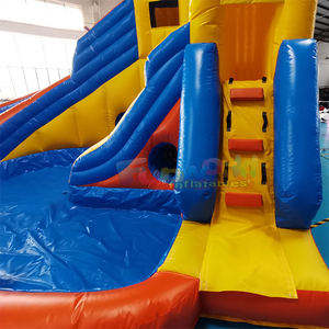 Castillo inflable para niños con tobogán acuático, piscina de chapoteo y cañón de agua. - Product Image 6