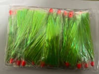 Mylar Flash Teaser Schwanz Bucktail Angel köder 10g Weighted Tailed Jig Head Salzwasser röcke Köder Jig Rig Troll ing Köder