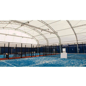 Toit de terrain de padel personnalisable, structure de dôme en membrane tendue PVDF pour terrain de sport extérieur, arène de tennis et padel - Product Image 1