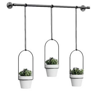 Maceta Colgante con Cadena Ajustable, Cesta <span class=keywords><strong>para</strong></span> Plantas Colgante, Soporte <span class=keywords><strong>para</strong></span> Plantas de Pared <span class=keywords><strong>para</strong></span> Decoración del Hogar, Jardín y Balcón - Product Image 5