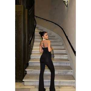 Pantalon de costume noir pour femme - Product Image 1