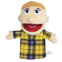 Marionnette en peluche familiale pour enfants, apprentissage précoce, poupée ventriloque pour enfants pour les spectacles de narration, poupée ventilateur faite à la main