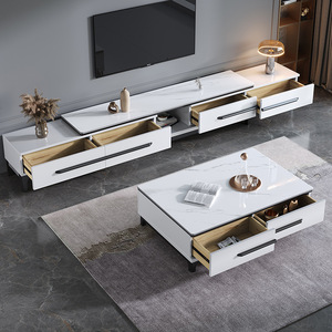 Juego de Muebles de TV y Mesa de Centro Dazhang Jiaju, Estilo Moderno Minimalista, Extensible, de Lujo Ligero para Sala de Estar - Product Image 3