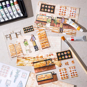 10 Fogli/Confezione Decorazioni Festive, Materiali per Collage, Adesivi Scenografici in Materiale PET+Carta - Product Image 1