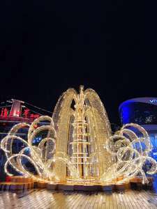 Decoraciones Festivas para Interiores y Exteriores, Iluminación Decorativa, Luces LED 3D con Motivo de Árbol de Navidad, Impermeables IP65 - Product Image 1