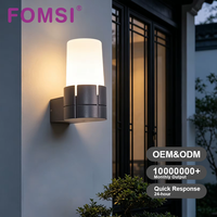 Lampe murale LED FOMSI en aluminium noir 12W, IP65, étanche, sans éblouissement, pour villa, hôtel, jardin, maison