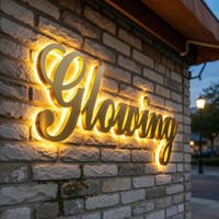 Letrero LED Personalizado para Negocios, Letreros Luminosos LED, Logotipo Acrílico 3D Personalizado, Letrero Retroiluminado LED, Letras de Canal LED