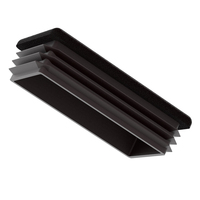 Bouchons d'extrémité rectangulaires en acier tubulaire moulés par injection industrielle 30x60 1.5x3 pouces MOCAP RC2010MB