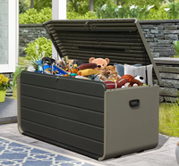 Armoires de cuisine extérieures modernes en résine de 200 gallons avec couvercle verrouillable, imperméables, résistantes aux UV, écologiques, meubles de patio, outils de jardin