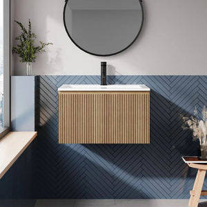 Роскошный классический 24 <span class=keywords><strong>30</strong></span> дюймов 900 мм деревянный Mdf плавающий настенный туалетный столик с раковиной для отеля - Product Image 2