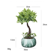 Ensemble de 12 Bonsaïs artificiels haut de gamme en plastique, style peinture à l'encre, en forme de pin d'accueil, nouvelle arrivée transfrontalière, fausse verdure, plante d'intérieur