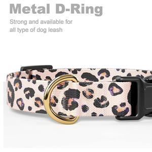 Zware, verstelbare puppyhalsband met hittetransferpatronen, halsband voor huisdieren, luipaardhalsband voor honden - Product Image 3