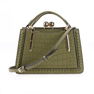 Luxury Solid Color PU Candy Pattern Satchel Crossbody Vegan <b>Handbag</b> with Two <b>Straps</b> and Zipper Closure - Product Image 1