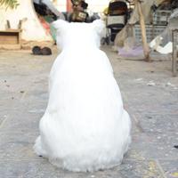 Statue d'ours polaire grandeur nature personnalisable, sculptée à la main en fourrure artificielle, décoration pour exposition, accessoires animaliers réalistes.