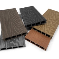 Kit complet de terrasse en bois composite durable, planches WPC 3D en relief, terrasse extérieure, aménagement paysager de jardin