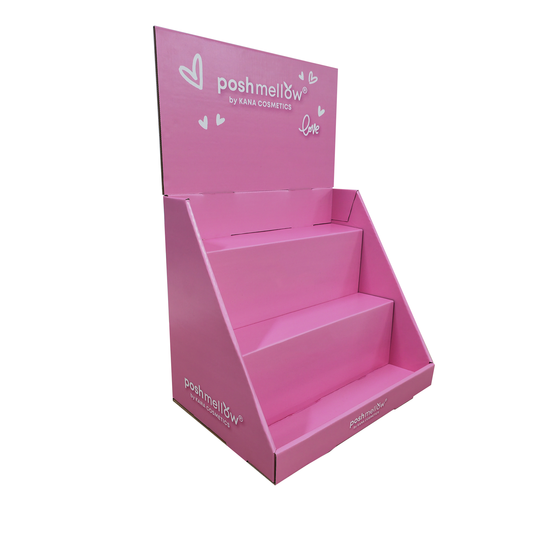 Apache Customized Tabletop Cardboard Layer Cosmetic Display Rack Suitable for Supermarkets — view 5