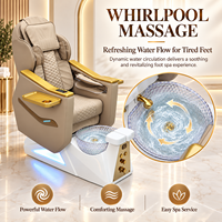 Fauteuil de pédicure professionnel inclinable avec bain de pieds à remous pour salon de beauté des ongles