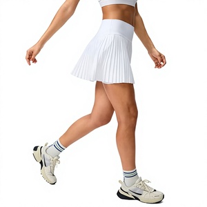 High Waist Pleated <b>White</b> Tennis <b>Skirt</b> For Women Sporty Mini <b>Skirt</b> Breathable Design All Seasons Wear - Product Image 3