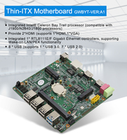 Carte mère PC industrielle 12x12cm Intel Celeron J1900 2x Affichage 8x USB 2.0 1x USB3.0 pour Kiosque et Signalétique
