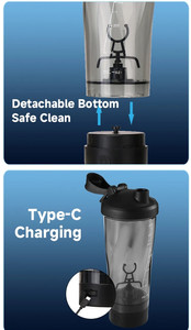 Potente bottiglia elettrica per <span class=keywords><strong>palestra</strong></span> con agitatore proteico da 600ml Usb ricaricabile per frullatore tazza sportiva elettrica per frullatore portatile - Product Image 6