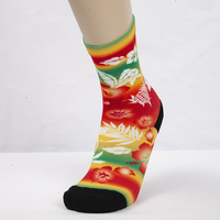 Chaussettes pour hommes en coton blanc imprimées en 3D sur mesure avec logo sur le bas, séchage rapide, respirantes, personnalisables pour l'impression