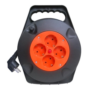 Enrouleur de câble 4 prises, câble de 10m, 3gx1.5mm en cuivre, avec thermostat de sécurité, 3250w max., idéal pour améliorer l'... - Product Image 1