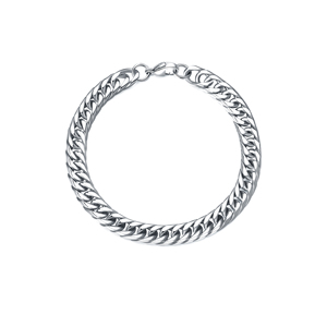 Trendy Custom Men's 925 Sterling <b>Silver</b> Bracelet Thick Cuban <b>Chain</b> Fine <b>Chain</b> Vintage Style for Gift and Party - Product Image 6