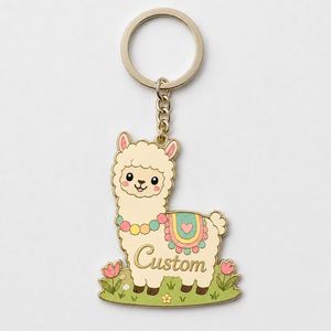 Porte-clés Alpaga Cartoon Personnalisé de Haute Qualité en Gros, Thème Ferme Animale Vivace, Breloque Quotidienne Souvenir pour Clés - Product Image 3