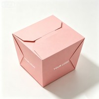 Boîte à emporter en papier kraft résistante aux fuites et à la graisse pour nouilles, riz frit et autres plats