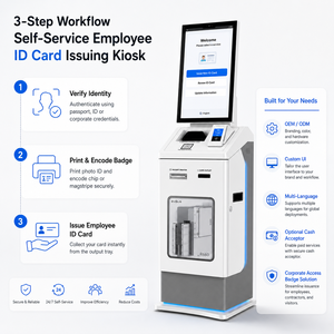 ตู้จ่ายบัตรพนักงานบริการตนเอง KER พร้อมเครื่องพิมพ์ Evolis Retransfer สำหรับทำบัตรพนักงานองค์กร - Product Image 2