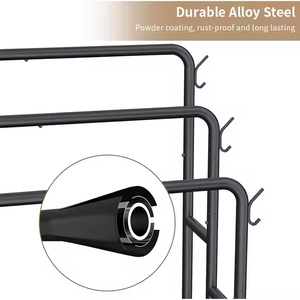 Expandable Wall-Mounted 3-Layer Metal <b>Towel</b> & Blanket <b>Rack</b> with Adjustable Height Detachable Baskets for Balcony/Bathroom/Closet - Product Image 4